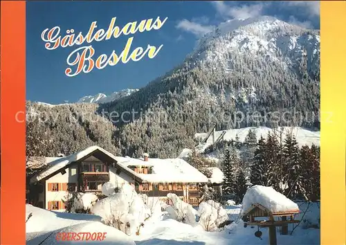 Oberstdorf Gaestehaus Besler Winterpanorama Kat. Oberstdorf