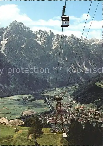Lienz Tirol Zettersfeldbahn Bergbahn gegen Spitzkofel Dolomiten Kat. Lienz