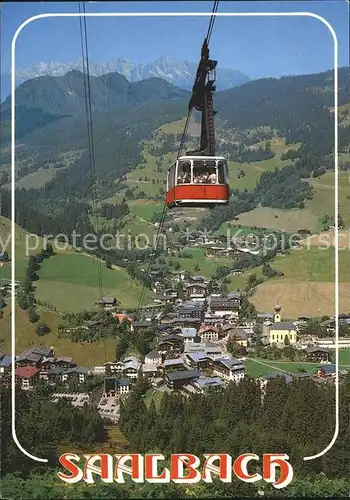 Saalbach Hinterglemm Seilbahn zum Schattberg Hoehenluftkurort Sommerpanorama Kat. Saalbach Hinterglemm