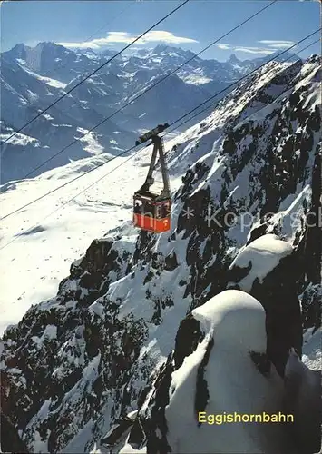 Fiesch Eggishornbahn Bergbahn Fletschhorn Dom Matterhorn Weisshorn Alpenpanorama Kat. Fiesch