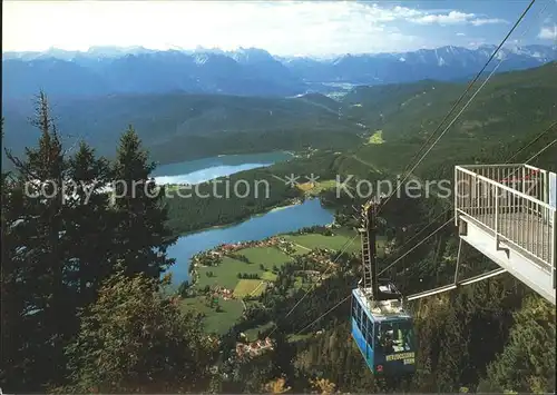 Walchensee Herzogstandbahn Bergbahn Halbinsel Zwergern Alpenpanorama Kat. Kochel a.See