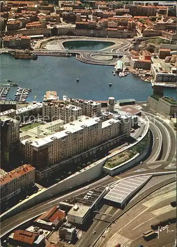 Marseille Tunnel routier et vieux Port vue aerienne Kat. Marseille