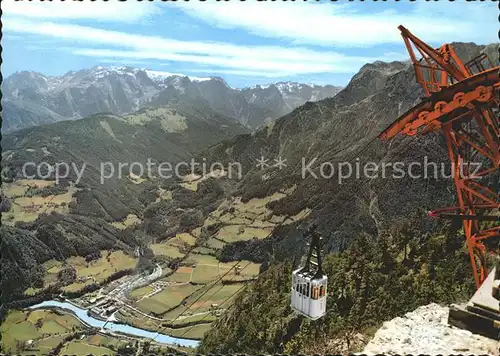 Werfen Salzburg Eisriesenwelt Seilbahn Talblick Alpenpanorama Kat. Werfen