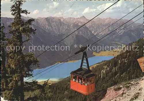 Achensee Rofanbahn Bergbahn Blick auf Pertisau und Karwendel Sommerpanorama Kat. Eben am Achensee