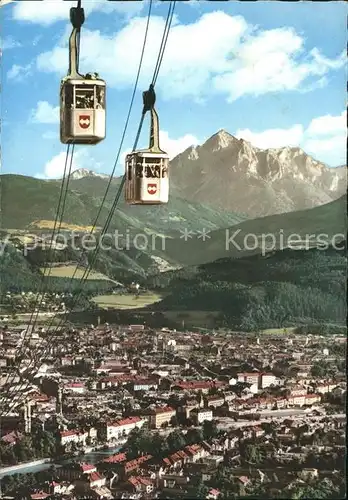 Innsbruck mit Nordkettenbahn gegen Serles Kat. Innsbruck