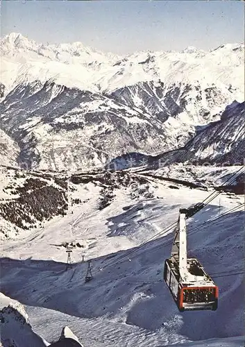 Courchevel Le nouveau telepherique de la Saulire Bergbahn Mont Blanc Alpenpanorama Kat. Saint Bon Tarentaise