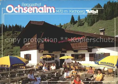 Kirchberg Tirol Berggasthof Ochsenalm Terrasse Kat. Kirchberg in Tirol