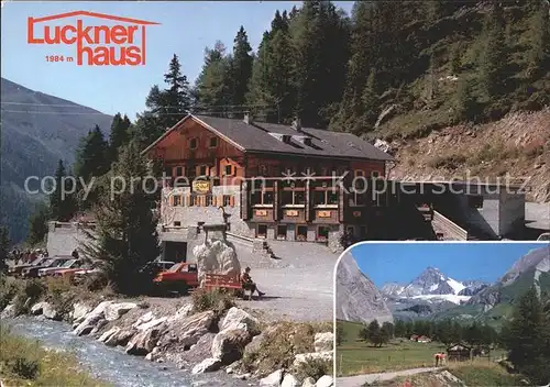 Kals Grossglockner Alpengasthof Luckner Haus Bergbach Alpenpanorama Kat. Kals am Grossglockner