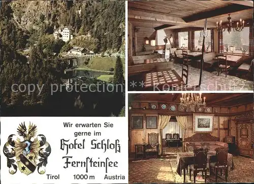 Nassereith Hotel Schloss Fernsteinsee Wappen Kat. Nassereith