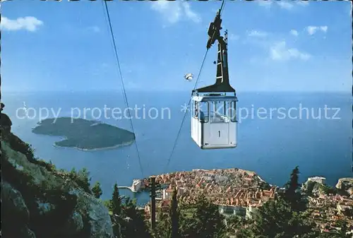 Dubrovnik Ragusa Drahtseilbahn Panorama Altstadt Insel Kat. Dubrovnik