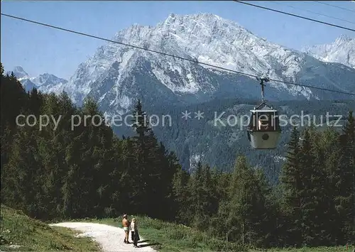 Schoenau Koenigssee Jennerbahn Blick auf Watzmann und Hochkalter Bergbahn Berchtesgadener Alpen Kat. Schoenau a.Koenigssee