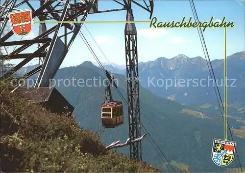 Ruhpolding Rauschbergbahn Wappen Alpenpanorama Kat. Ruhpolding