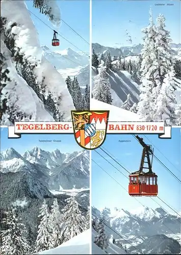 Schwangau Tegelbergbahn Winterimpressionen Wappen Alpenpanorama Kat. Schwangau
