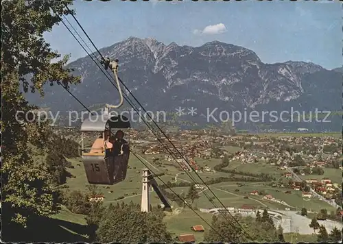 Garmisch Partenkirchen Eckbauerbahn gegen Kramer Sommerpanorama Kat. Garmisch Partenkirchen