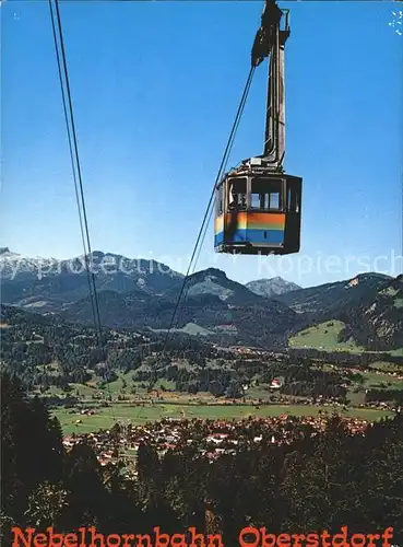 Oberstdorf Nebelhornbahn Panorama Allgaeuer Alpen Kat. Oberstdorf