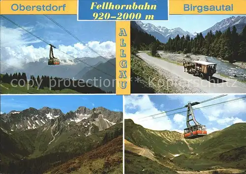 Oberstdorf Fellhornbahn Bergbahn Birgsautal Alpenpanorama Pferdewagen Kat. Oberstdorf