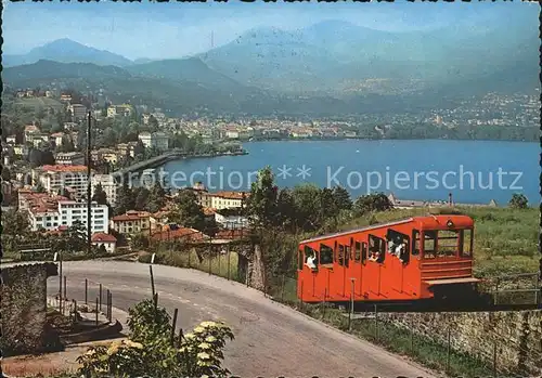 Lugano TI Zahnradbahn auf den Monte Salvatore Luganersee Kat. Lugano