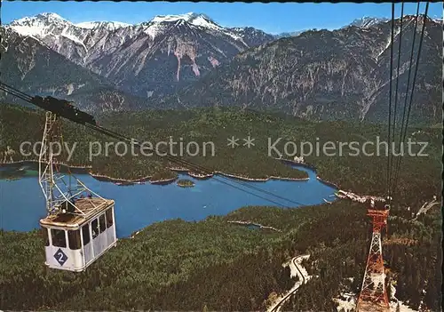 Eibsee Bayerische Zugspitzseilbahn Zugspitze Alpenpanorama Kat. Grainau