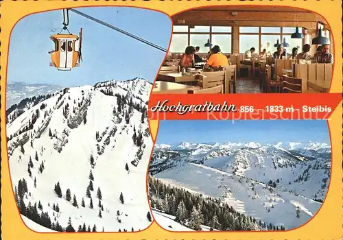 Steibis Hochgratbahn Bergbahn Bergrestaurant Alpenpanorama Kat. Oberstaufen