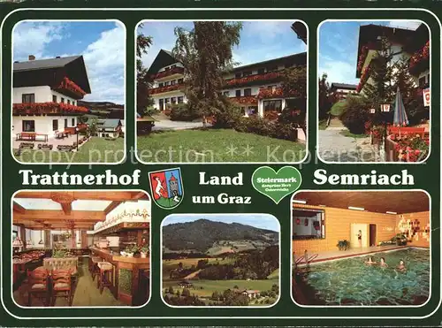 Semriach Hotel Retaurant Trattnerhof Hallenbad Wappen Kat. Semriach