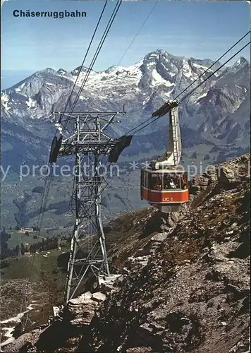 Unterwasser Toggenburg Chaeserruggbahn mit Saentis Bergbahn Appenzeller Alpen Kat. Unterwasser