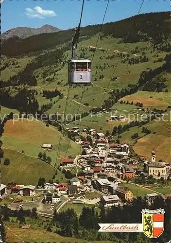 Saalbach Hinterglemm Panorama Bergbahn Wappen Kat. Saalbach Hinterglemm