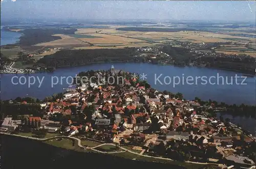 Ratzeburg Inselstadt Naturpark Lauenburgische Seen Fliegeraufnahme Kat. Ratzeburg