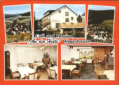 Wingeshausen Cafe Pension An der Helle Kat. Bad Berleburg