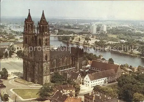 Magdeburg Fliegeraufnahme Dom Kat. Magdeburg