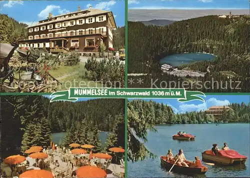 Mummelsee Berghotel Boote  Kat. Seebach