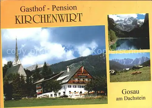 Gosau Oberoesterreich Gasthof Pension Kirchenwirt Kat. Gosau Salzkammergut