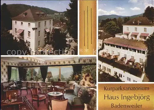 Badenweiler Kurparksanatorium Haus Ingebjoerg Kat. Badenweiler