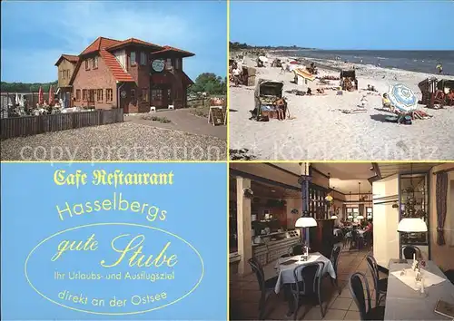 Hasselberg Ostsee Cafe Restaurant Hasselbergs  Kat. Hasselberg