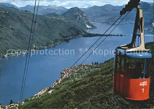 Serpiano TI Schwebebahn Funivia Lago di Lugano San Salvatore Kat. Lugano