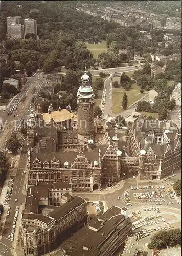 Leipzig Fliegeraufnahme Rathaus Kat. Leipzig