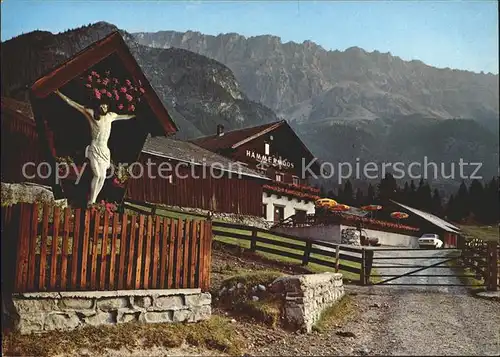 Leutasch Haemmermoosalm Teufelsgrat Wettersteingebirge  Kat. Leutasch Tirol