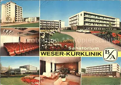 Bad Pyrmont Sanatorium Weser Kurklinik Kat. Bad Pyrmont