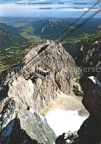 Zugspitze Loisachtal Garmisch Partenkirchen Waxenstein Wank Luftseilbahn Kat. Garmisch Partenkirchen