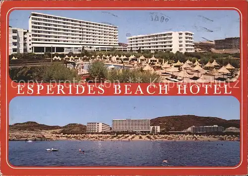 Rhodes Rhodos Greece Esperides Beach Hotel Kat. Rhodes