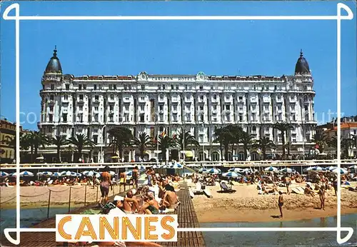 Cannes Alpes Maritimes Carlton Hotel Strand Kat. Cannes