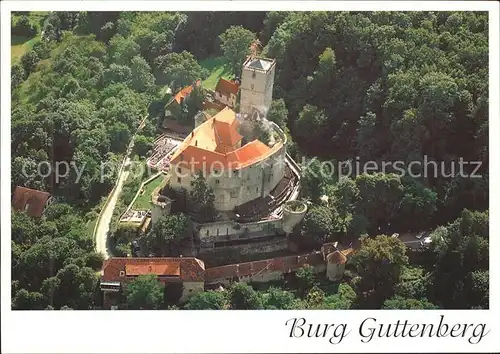 Neckarmuehlbach Burg Guttenberg ueber dem Neckar Luftaufnahme Kat. Hassmersheim