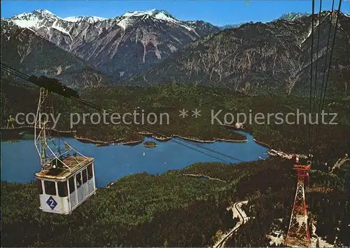 Zugspitze Seilbahn Blick auf Eibsee Kat. Garmisch Partenkirchen