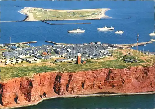 Helgoland Fliegeraufnahme Oberland Duene Leuchtturm / Helgoland /Pinneberg LKR