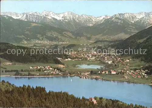 Immenstadt Allgaeu Fliegeraufnahme Buehl mit Alpseen Kat. Immenstadt i.Allgaeu