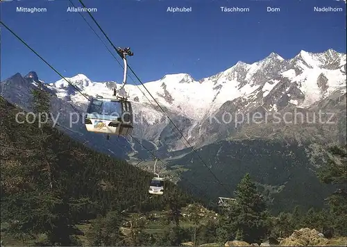 Saas Grund Seilbahn Kreuzboden Kat. Saas Grund