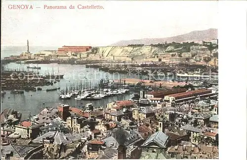 Genova Genua Liguria avec Castelletto et Port Kat. Genova