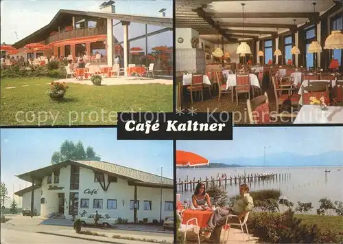 Seebruck Chiemsee Cafe Gasthaus Kaltner Kat. Seeon Seebruck