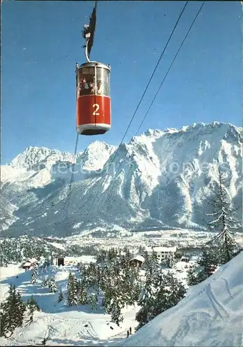 Mittenwald Bayern Skiparadies Kranzstein Seilbahn Kat. Mittenwald