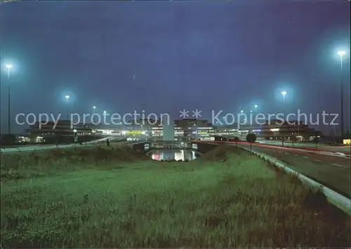 Koeln Rhein Flughafen Koeln Bonn bei Nacht Kat. Koeln