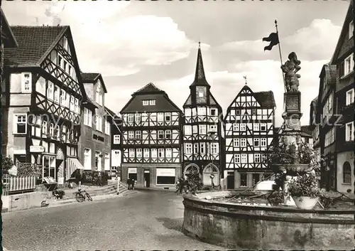 Fritzlar Marktplatz mit Rolandsbrunnen Kat. Fritzlar